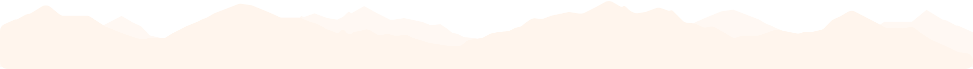 Jagged green mountain silhouette on a beige background.