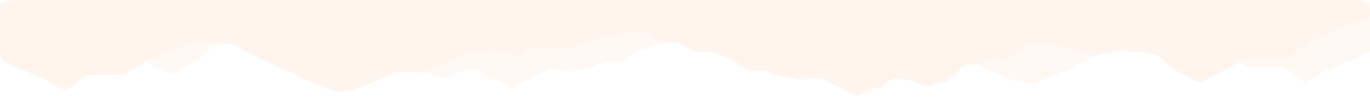 A green silhouette of mountain peaks stretches horizontally against a cream-colored sky, creating a simple landscape border.