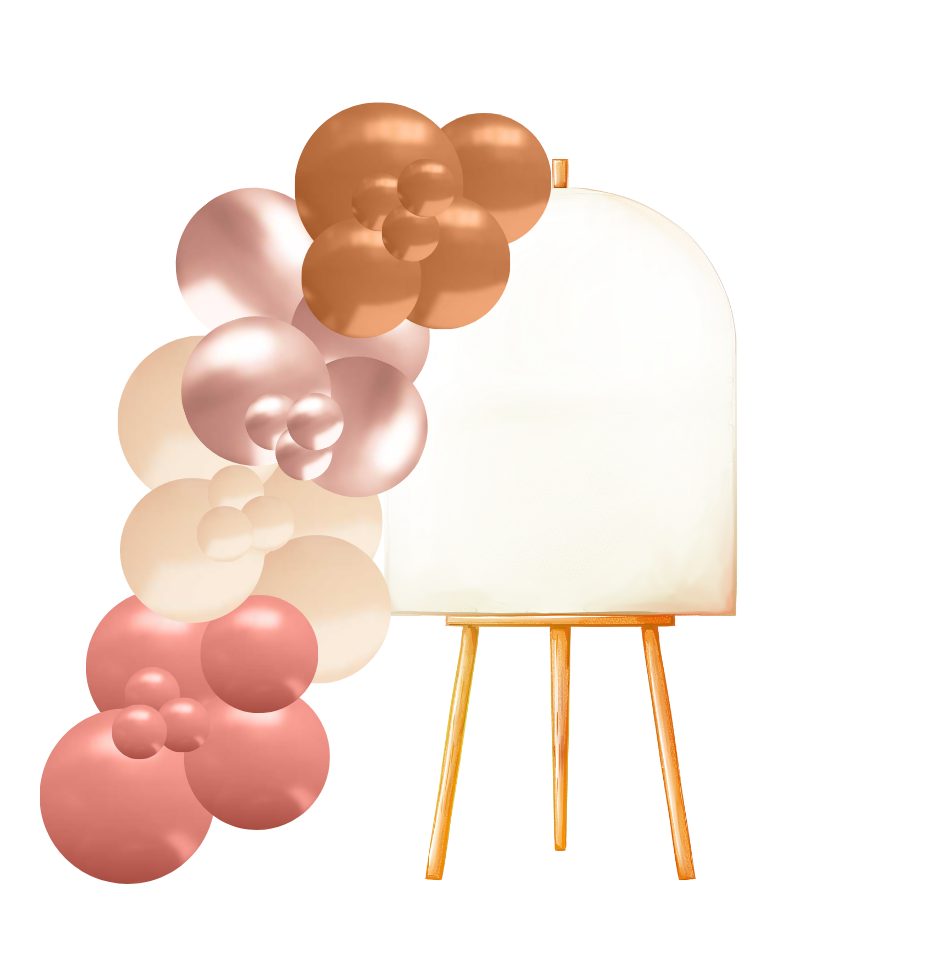 welcome sign with balloons